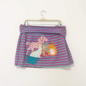 Cacharel Pink & Purple Striped Graphic Print Mini Skirt Size 2